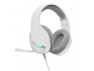 Marvo H8618, sluchátka s mikrofonem, ovládání hlasitosti, bílá, 2.0, USB