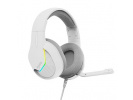 Marvo H8618, sluchátka s mikrofonem, ovládání hlasitosti, bílá, 2.0, USB