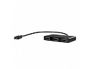 HP USB-C víceportový rozbočovač 3-port, Z6A00AA, černý, délka kabelu 30cm, 2x USB Type-A,1x USB 2.0 Type-A