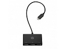HP USB-C víceportový rozbočovač 3-port, Z6A00AA, černý, délka kabelu 30cm, 2x USB Type-A,1x USB 2.0 Type-A