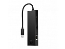 HP USB-C víceportový rozbočovač 4-port, B8SU8UT, černý, délka kabelu 15cm, 1 USB Type-CR,2 USB Type-A,1 RJ-45