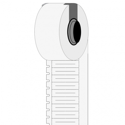 Brady M6-30x4.2-7597-WT / 312097, DuraSleeve Wire Marking Inserts, 30.00 mm x 4.10 mm