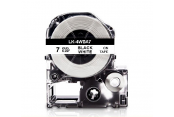 Epson LK-4WBA7, BU7S, 7 mm x 2,5 m, černý tisk / bílý podklad, kompatibilní páska