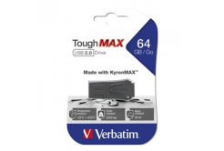 Verbatim 49332 ToughMAX, USB flask disk, USB A 2.0, 64GB, kompozitní materiál KyronMAX(tm), černý