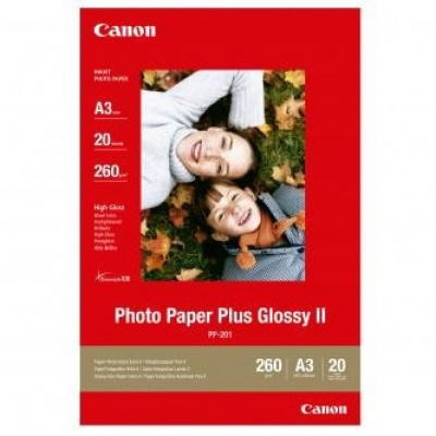 Canon Photo Paper Plus Glossy, foto papír, lesklý, bílý, A3, 260 g/m2, 20 ks, PP-201 A3, inkous