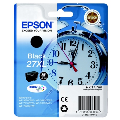 Epson T27114012, 27XL černá (black) originální cartridge