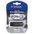 Verbatim 49168 Store N Go V3, USB flask disk, USB A 3.0, 256GB, s výsuvným konektorem, černý
