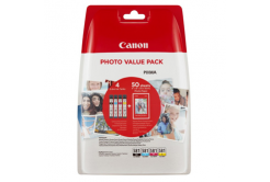 Canon originální ink CLI-581 C/M/Y/BK photo value pack, black/color, 2106C004, Canon 4-pack C/M/Y/K + paper PIXMA TS9150, TS8150, 