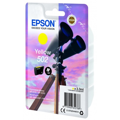 Epson 502 C13T02V44020 žlutý (yellow) originální cartridge, výprodej