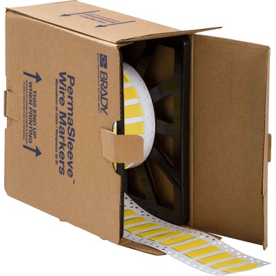Brady HX-375-2-YL-2 / 117035, PermaSleeve Heatex Marking Sleeves, 25.40 mm x 16.40 mm