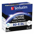 Verbatim BD-R DL, LIFETIME ARCHIVAL, 50GB, jewel case, 43846, 6x, Balení po 5 kusech
