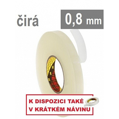 3M VHB™ 4658, tl. 0,8 mm; čirá oboustranně lepicí páska snímatelná odlupem 12 mm x 25 m