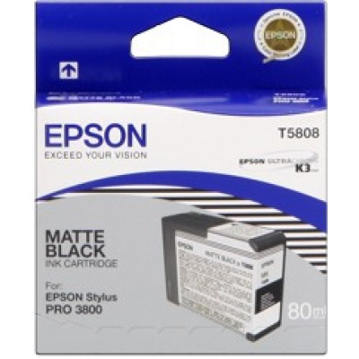 Epson T580800 matná černá (matte black) originální cartridge