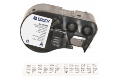 Brady M4-128-498 / 170792, 48.26 mm, Vinyl, černý tisk / bílý podklad