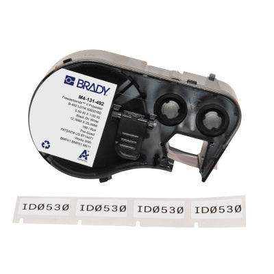 Brady M4-131-492 / 170780, 25.40 mm, Polyester, černý tisk / bílý podklad