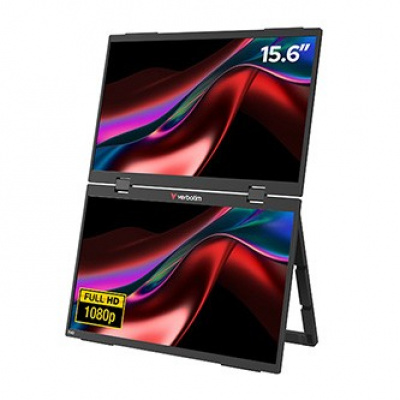 Verbatim přenosný  monitor, Dual Monitor Essentials, 15.6", Full HD (1920x1080), 60Hz, černý