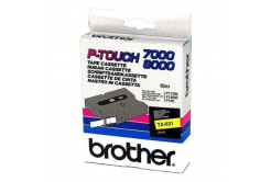 Brother TX-621, 9mm x 15m, černý tisk / žlutý podklad, originální páska
