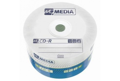 MyMedia CD-R, 69201, 50-pack, 700MB, 52x, 80min., 12cm, bez možnosti potisku, wrap, Standard, pro archivaci dat