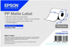 Epson C33S045743 PP Matte, pro ColorWorks, 76mmx29m, polypropylen, bílé samolepicí etikety