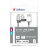 Verbatim 48869 USB kabel (2.0), USB A + microUSB + Apple Lightning, 1m, box, stříbrný