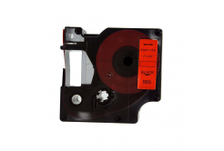 Kompatibilní páska s Dymo 53717, S0720970, 24mm x 7m, černý tisk / červený podklad