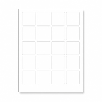 Samolepicí etikety 40 x 40 mm, 24 etiket, A4, 100 listů
