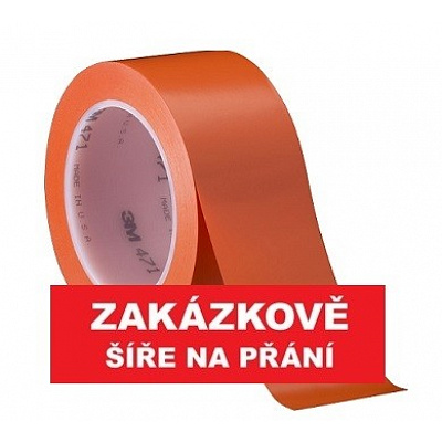 3M 471 Označovací PVC  lepicí páska, otěruvzdorná, oranžová 50 mm x 33 m