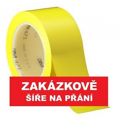 3M 471 Označovací PVC  lepicí páska, otěruvzdorná, žlutá 100 mm x 33 m