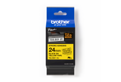 Brother TZ-S651 / TZe-S651, 24mm x 8m, černý tisk/žlutý podklad, originální páska