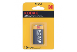 Baterie jednorázová alkalická, tužková, 9VA, 9V, Kodak, blistr, 1-pack, KOD-9VAXT, Alkaline XTRALIFE