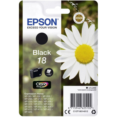 Epson 18 C13T18014012 černá (black) originální cartridge