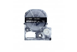 Epson LC-SD12KW, 12mm x 8m, bílý tisk / černý podklad, kompatibilní páska