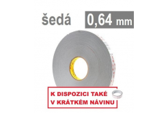 3M VHB™ 4936-P, tl. 0,64 mm; světle šedá oboustranně velmi silně lepicí akrylová páska 19 mm x 3 m