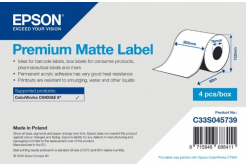 Epson C33S045739 Premium Matte, pro ColorWorks, 203mmx60m, bílé samolepicí etikety