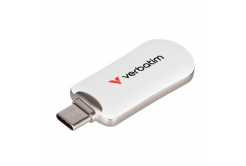 Verbatim USB flash disk, USB C, 512GB, Plectra, bílý, 30231, USB C