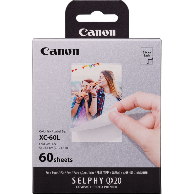 Canon XC-60L 6756C001, 60 ks, termosublimační, bílý, samolepicí foto papír + inkoustová fólie