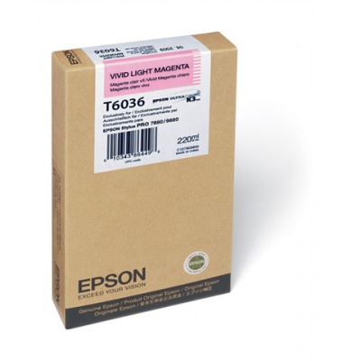 Epson T603600 světle purpurová (light vivid magenta) originální cartridge