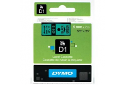 Dymo D1 40919, S0720740, 9mm x 7m černý tisk / zelený podklad, originální páska