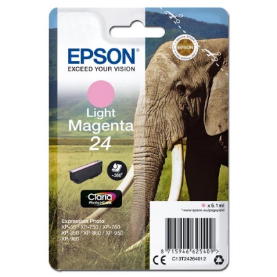 Epson T2426 C13T24264012 světle purpurová (light magenta) originální cartridge