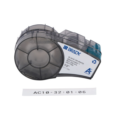Brady M21-500-414 / 151515, 12.70 mm x 3.048 m, Polyester, černý tisk / bílý podklad