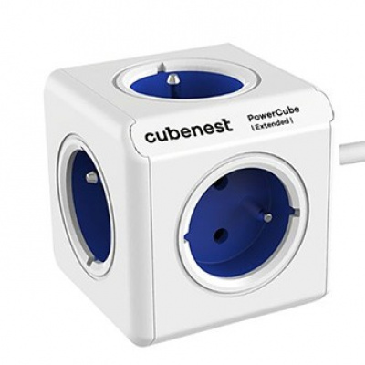 Cubenest - PowerCube, 1.5m, Extended, modrá, POWERCUBE, 5x zásuvka