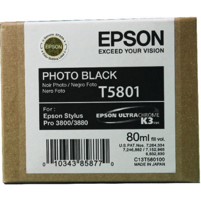 Epson T5801 foto černá (photo black) originální cartridge