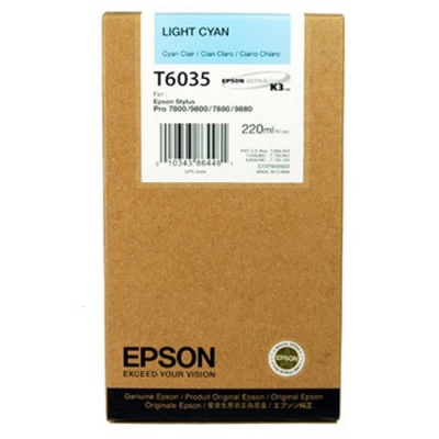 Epson T603500 světle azurová (light cyan) originální cartridge