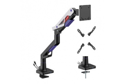 Powerton ERGO STRYNX Polohovatelný držák pro monitor, bílo/černá, 2-30KG, svorka, 24"- 57", 75x75/100x100/100x200/200x100/200x200