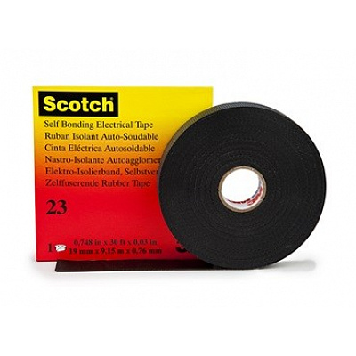 3M 23 Scotch Elektroizolační samosvařitelná páska, černá, 19 mm x 9,1 m
