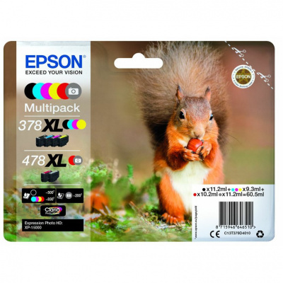 Epson 378XL+478XL C13T379D4010 barevná (CMYK) sada originální cartridge