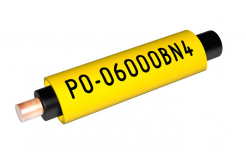 Partex PO-08000SN4, žlutá, bal. 3m, (4,6-5,5mm), popisovací PVC bužírka s tvarovou pamětí, PO oválná