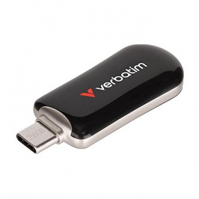Verbatim USB flash disk, USB C, 256GB, Plectra, černý, 30226, USB C