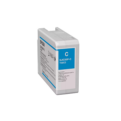 Epson SJIC55-C C13T58C240 pro ColorWorks, azurová (cyan) originální cartridge