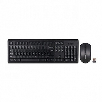 A4tech 4200N set bezdrátové klávesnice a V-Track optické myši CZ/US, černá
